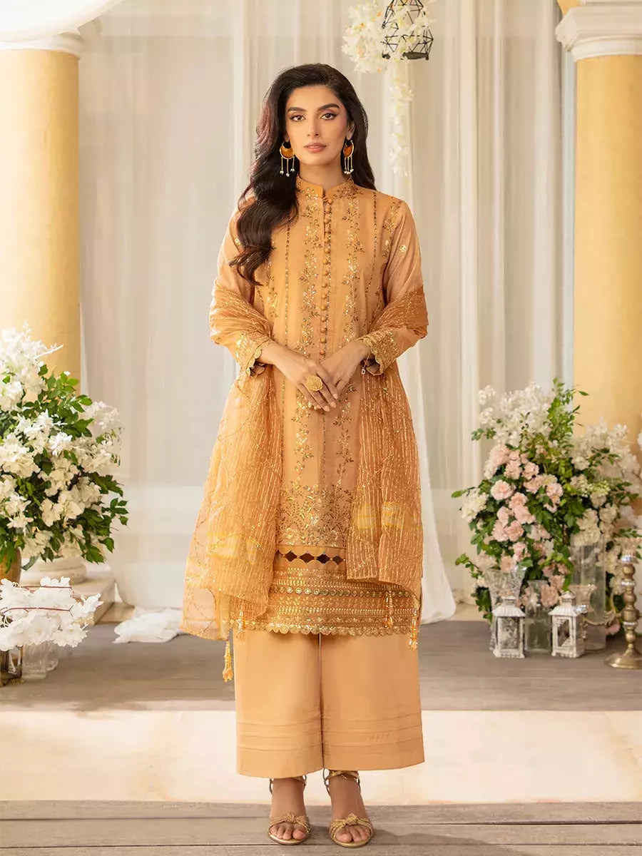 Jashn e Noor by Salitex Unstitched Embroidered 3 Piece Net SUNW7NO086 - Summer Collection