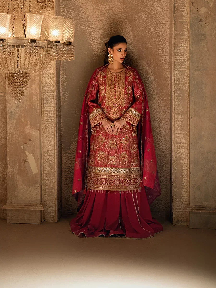 Salitex Roma Luxury Unstitched Embroidered Cotton Silk 3 Piece Suit SUNW6RO001UT - Festive Collection