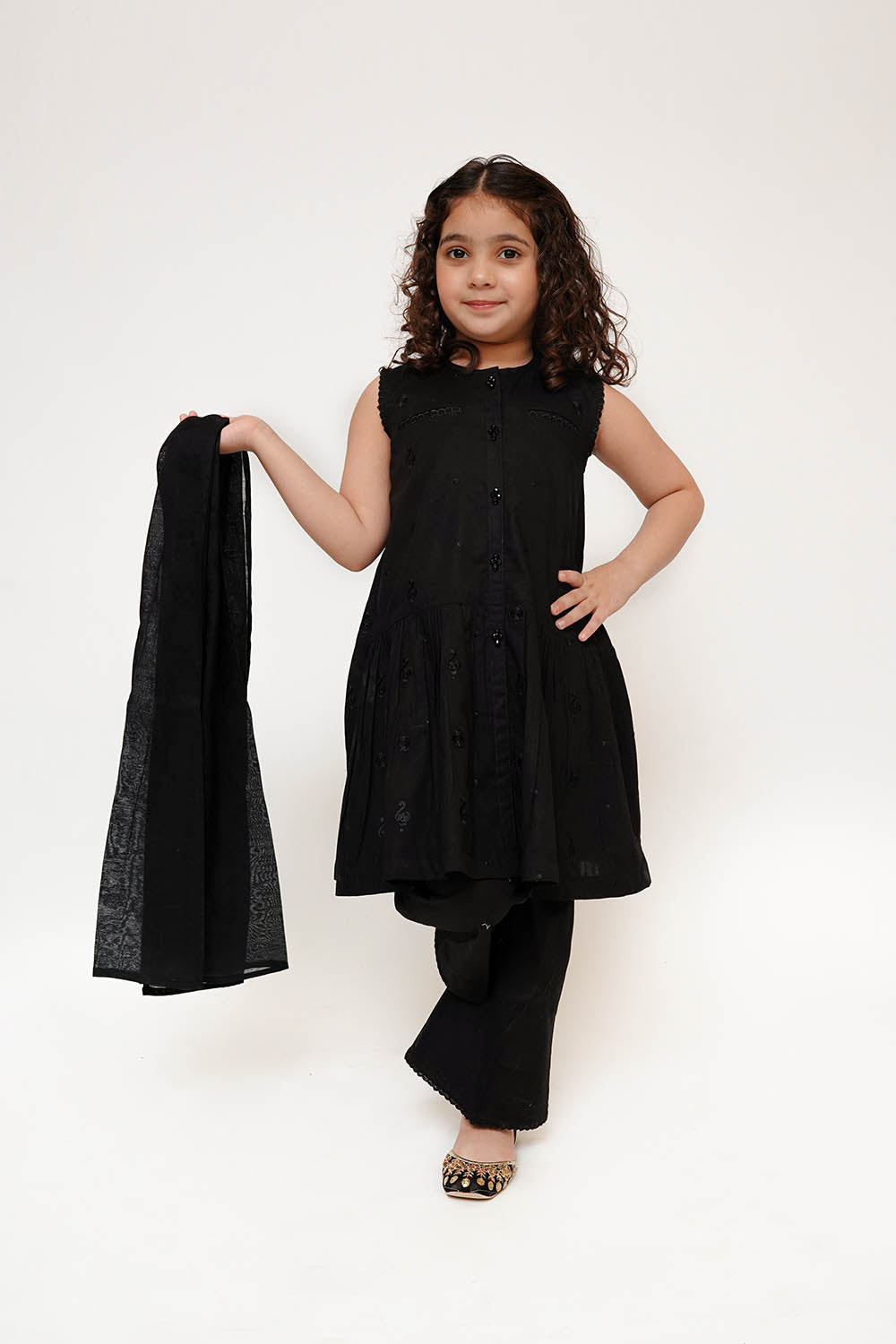 Senorita Girls RTW Embroidered Cotton 3 Piece Suit KAD-03427 Eid Collection