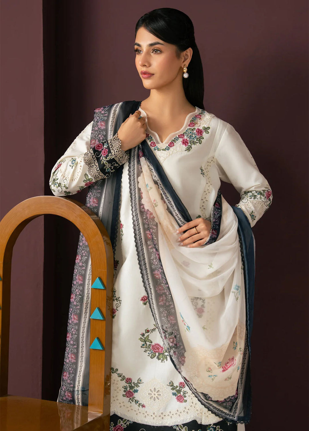 Namah by Xenia Formals Unstitched Embroidered Lawn 3 Piece Suit XF26UNL 08 - ECLIPSE - Festive Collection