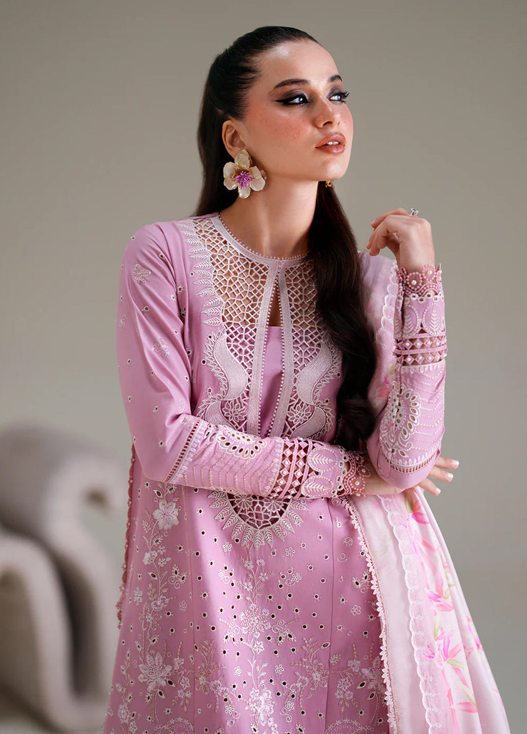 Amour by Bin Ilyas Unstitched Embroidered Lawn 3 Piece Suit BI26ULA 181B - Festive Collection