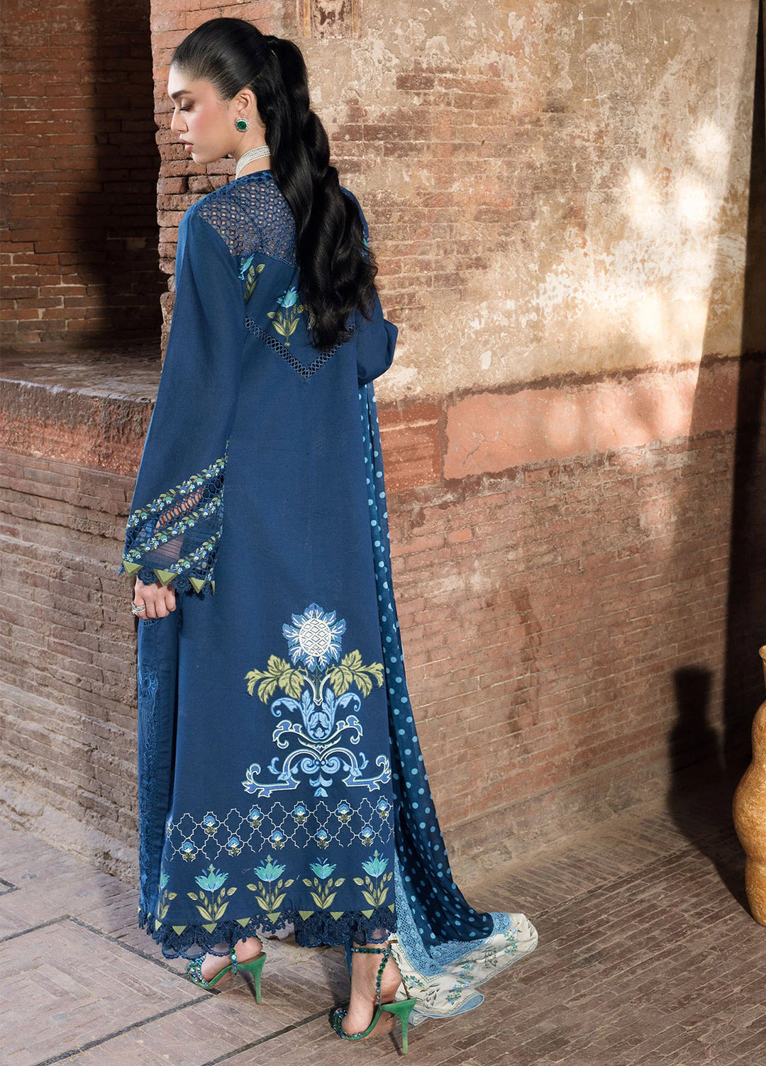 Bloom by Saira Shakira Unstitched Embroidered Lawn 3 Piece Suit SSR26ULB LILY-02B - Eid Collection