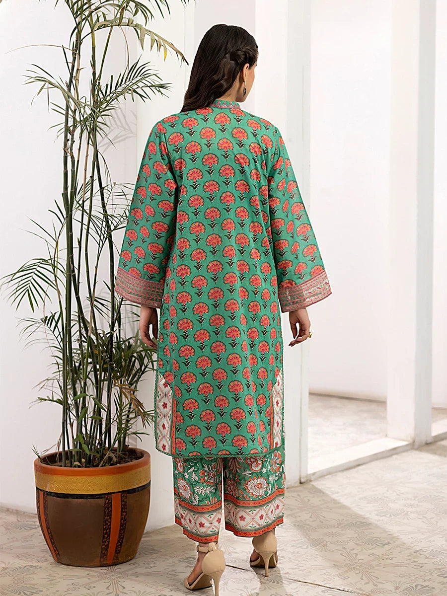 Salitex Women Embroidered Cross Hatch 2 Piece Suit SPL3PEC040 - Summer Collection