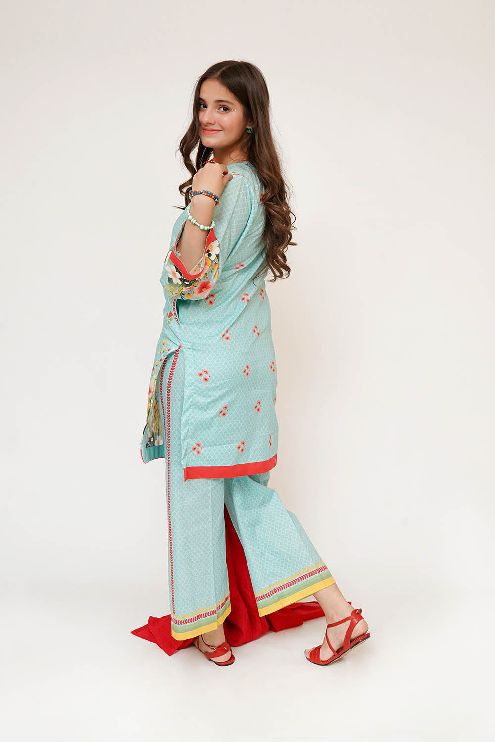 Senorita Girls RTW Printed Cotton Lawn 3 Piece Suit GAD-03474 Eid Collection