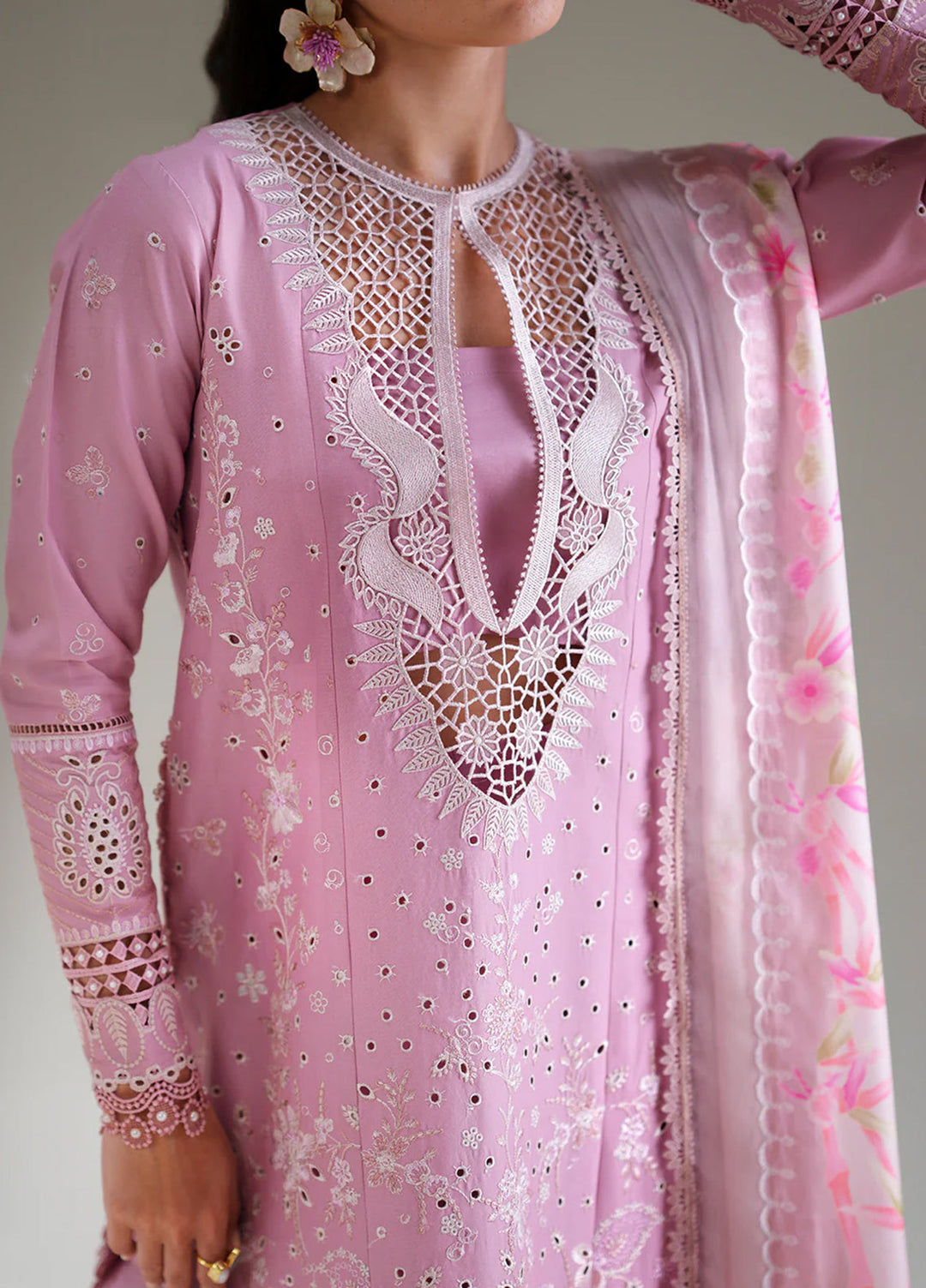 Amour by Bin Ilyas Unstitched Embroidered Lawn 3 Piece Suit BI26ULA 181B - Festive Collection