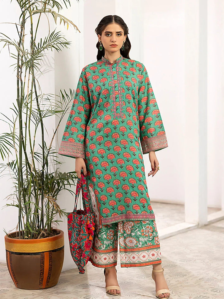 Salitex Women Embroidered Cross Hatch 2 Piece Suit SPL3PEC040 - Summer Collection