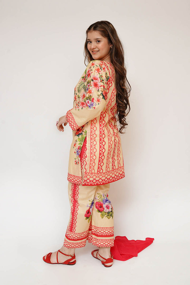 Senorita Girls RTW Printed Cotton Lawn 3 Piece Suit GAD-03475 Eid Collection