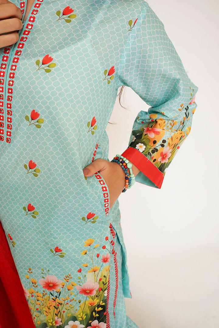 Senorita Girls RTW Printed Cotton Lawn 3 Piece Suit GAD-03474 Eid Collection