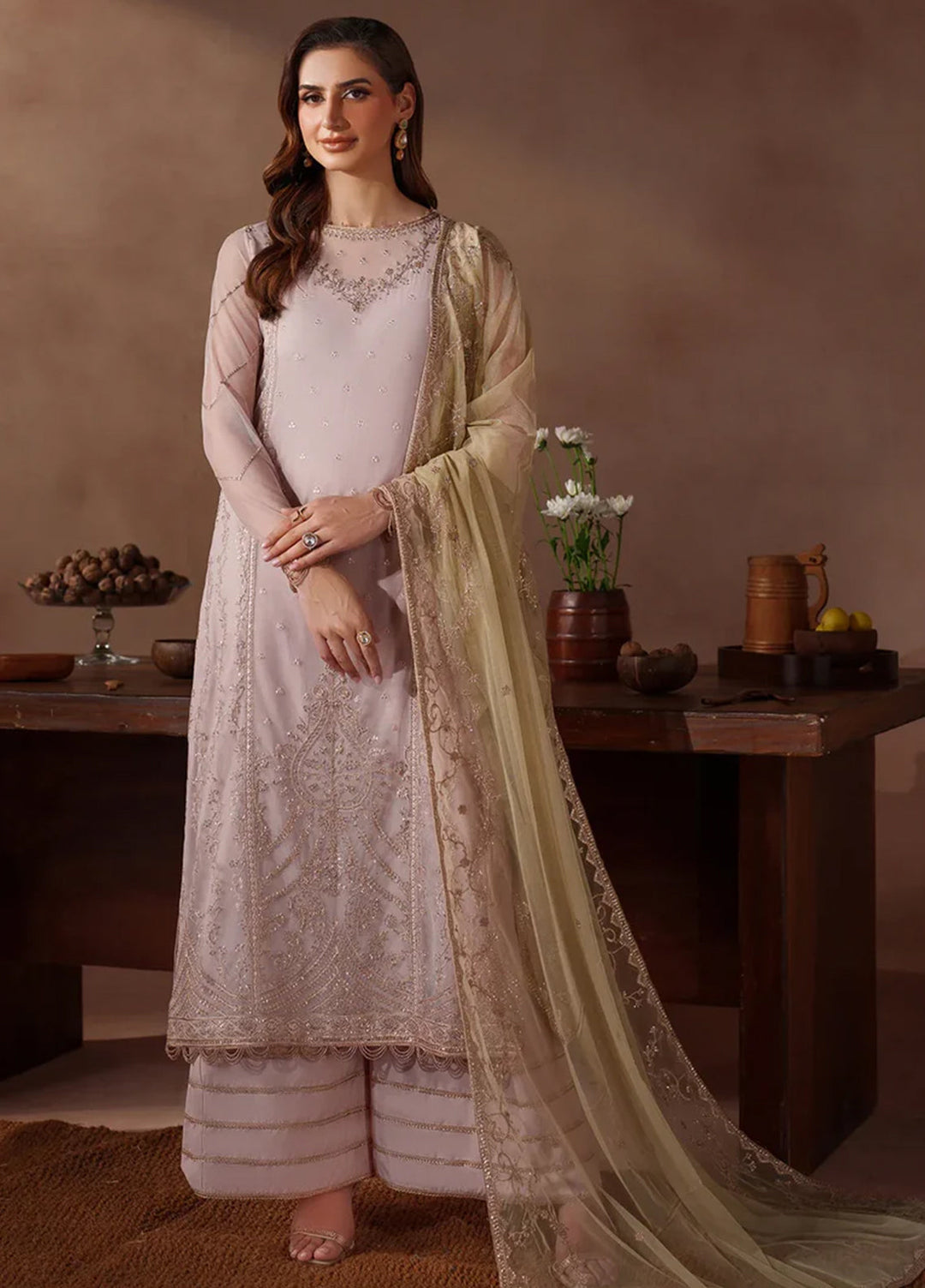 Mahrosh by Zarif Embroidered Net Suits Unstitched 3 Piece ZR25UF MUF-06 Zinoor - Formals Collection