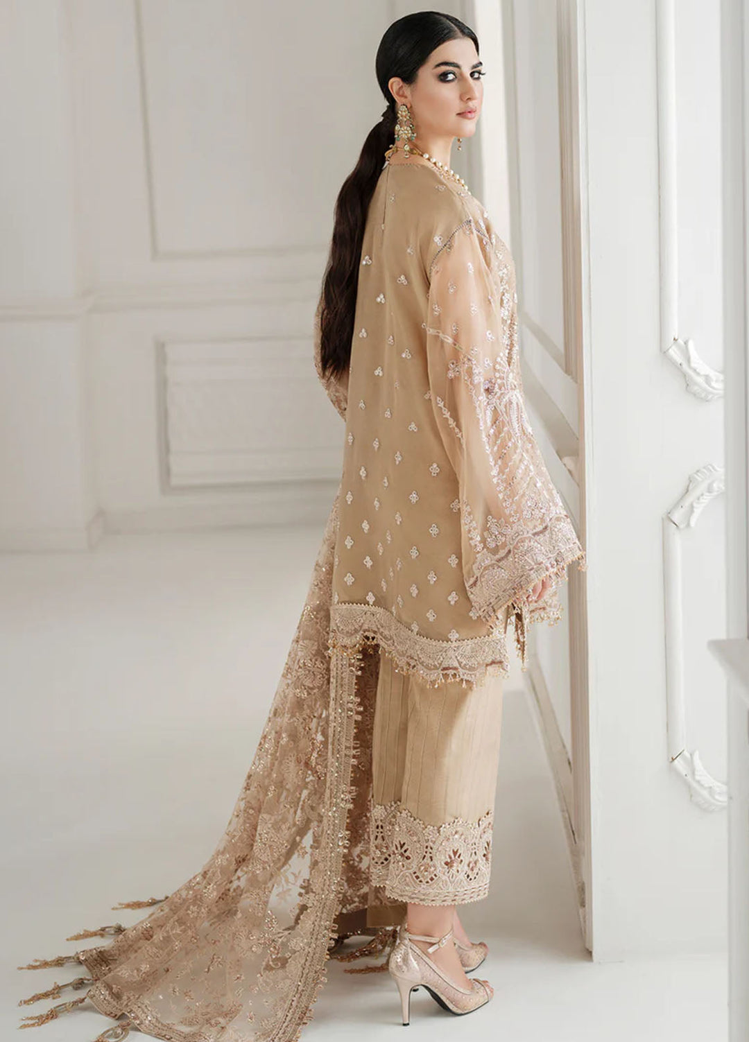 Chantelle by Baroque Unstitched Embroidered Chiffon 3 Piece Suit BQ26UCF CH10-D04 - Festive Collection