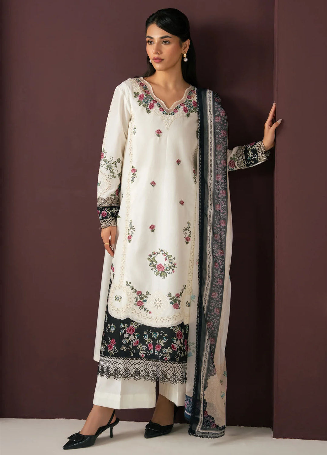 Namah by Xenia Formals Unstitched Embroidered Lawn 3 Piece Suit XF26UNL 08 - ECLIPSE - Festive Collection