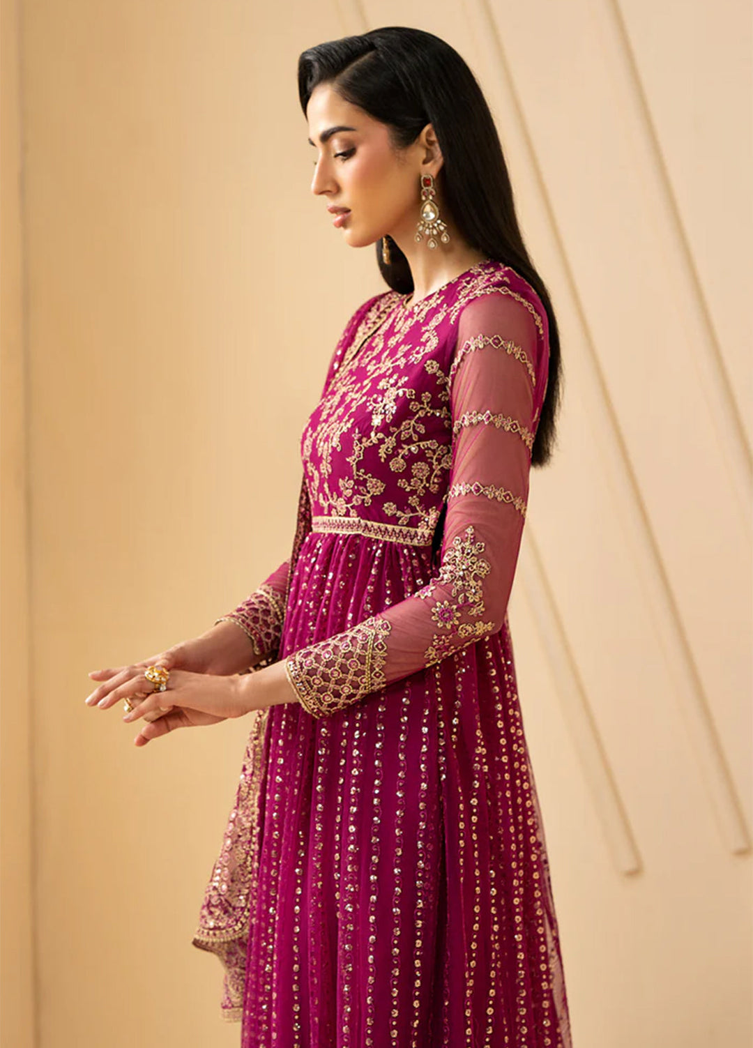 Riwayat by Zarif Unstitched Embroidered Net 3 Piece Suit ZR26URN ZRF-RC-05 SADAA - Festive Collection