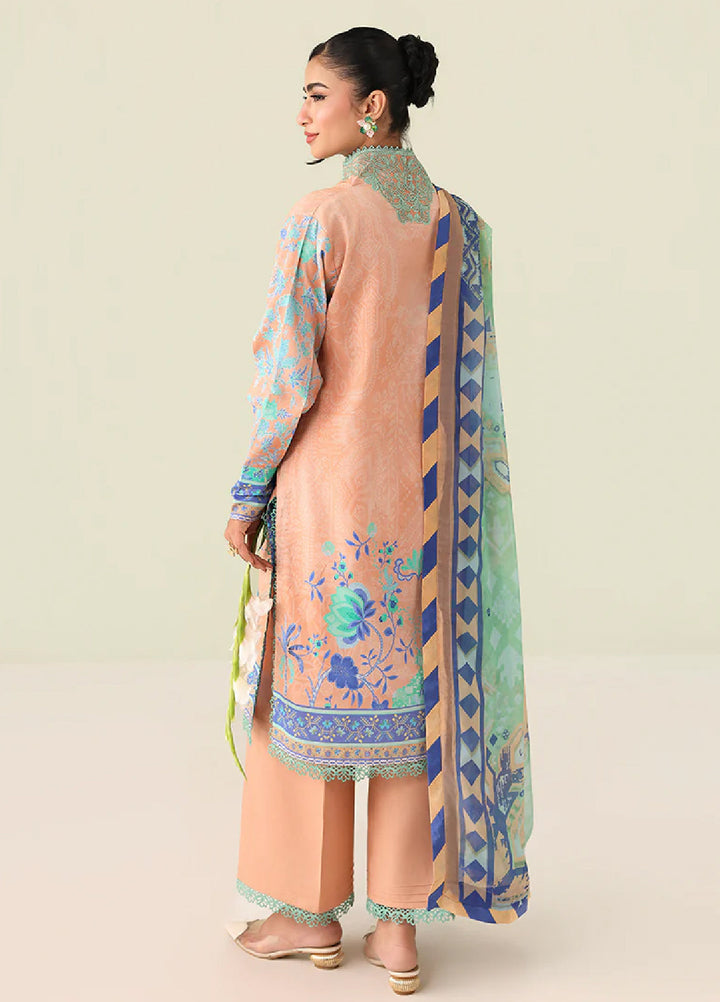 Rosette by Roheenaz Unstitched Lawn Embroidered 3 Piece Suit RNZ26UR Weave of Light-8B - Summer Collection