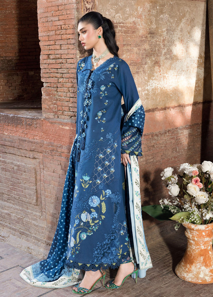 Bloom by Saira Shakira Unstitched Embroidered Lawn 3 Piece Suit SSR26ULB LILY-02B - Eid Collection