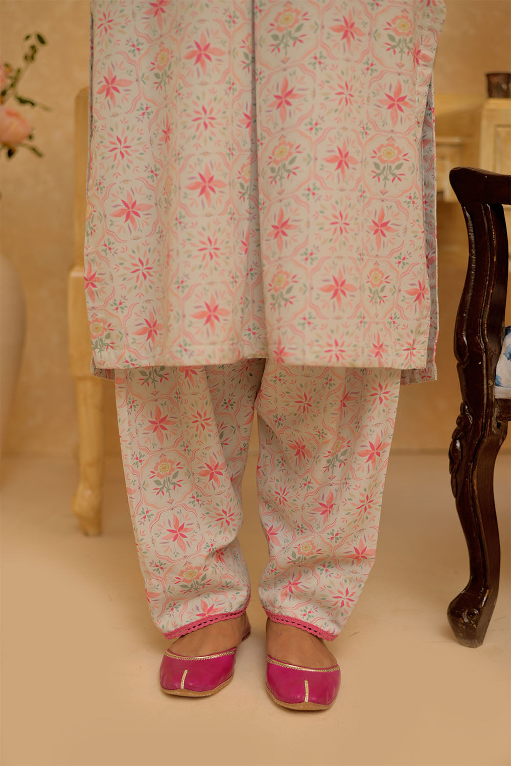 Senorita Women RTW Women Light Green and Multicolor Casual 2 Piece Suit Polyester Lawn Printed LAC-02937 - Summer Collection