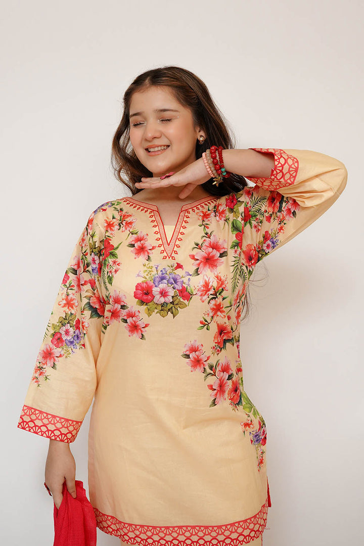Senorita Girls RTW Printed Lawn Cotton 3 Piece Suit GAD-03475 - Festive Collection