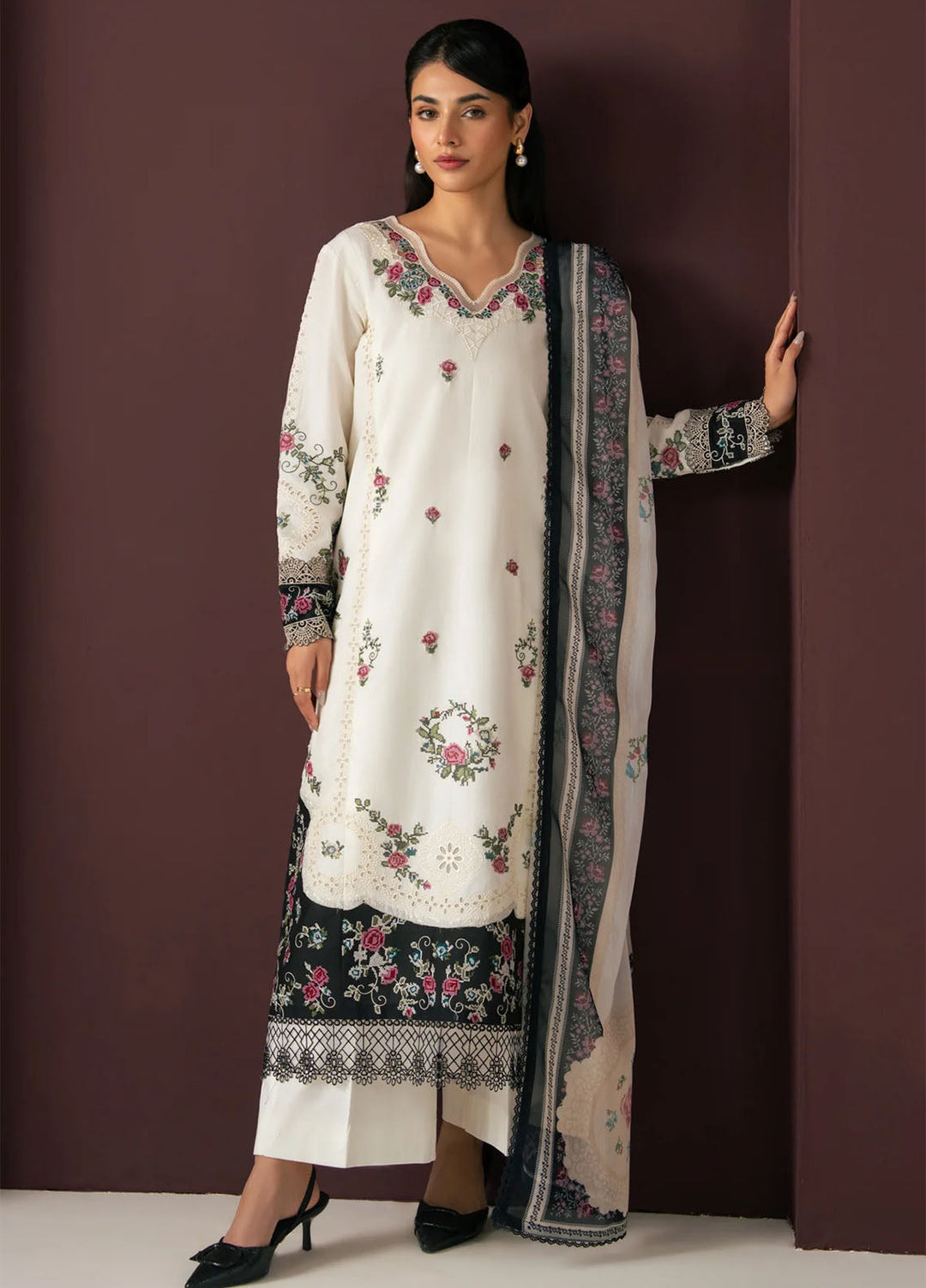 Namah by Xenia Formals Unstitched Embroidered Lawn 3 Piece Suit XF26UNL 08 - ECLIPSE - Festive Collection