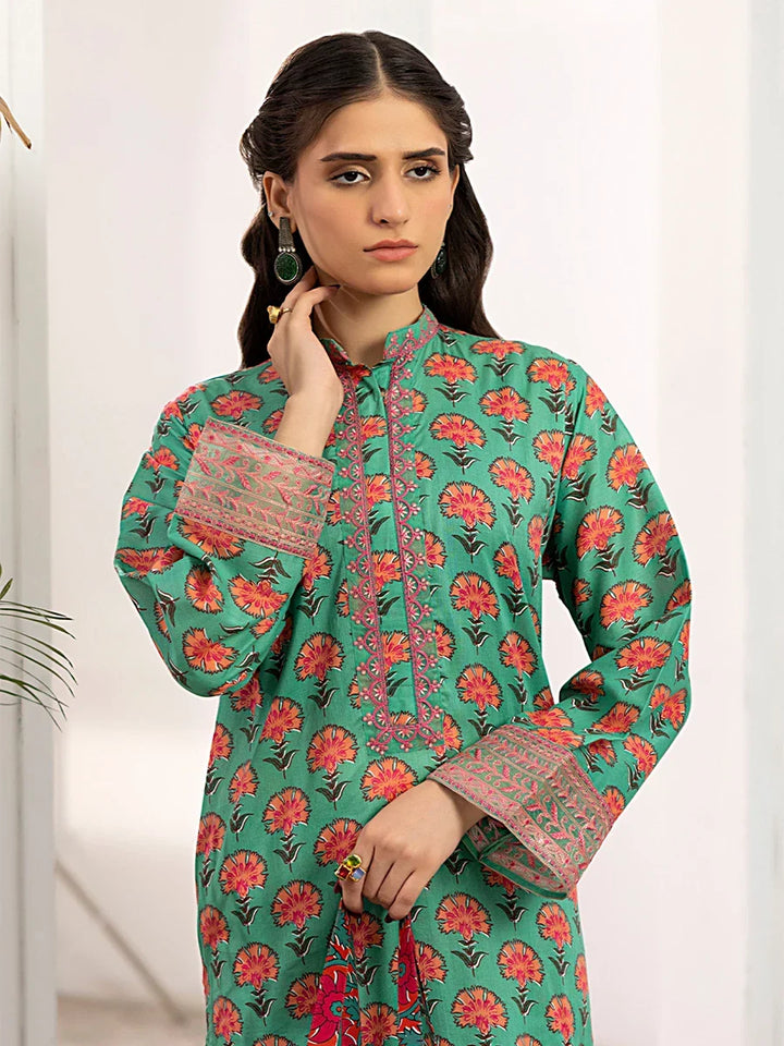 Salitex Women Embroidered Cross Hatch 2 Piece Suit SPL3PEC040 - Summer Collection