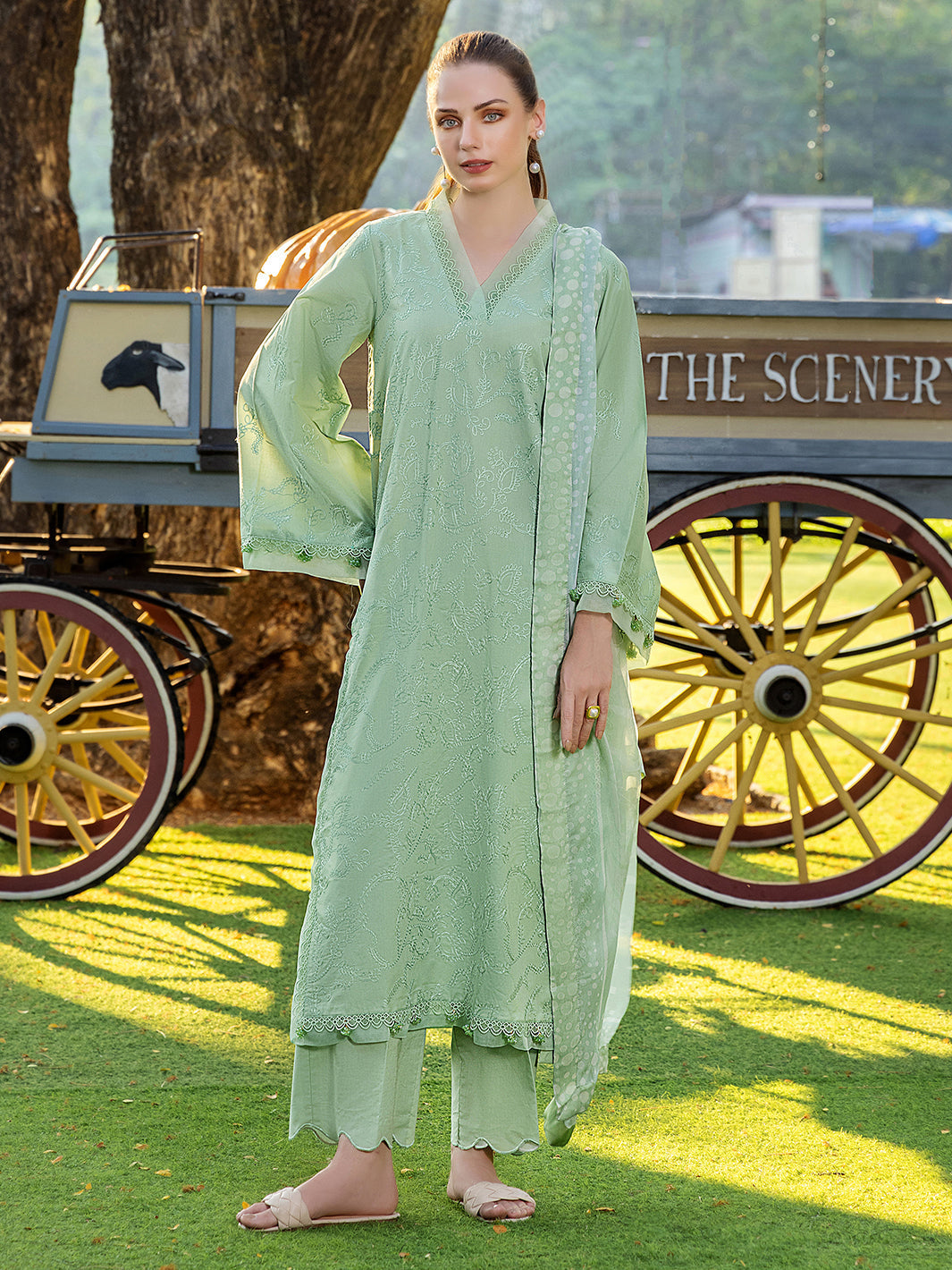 Sole by Yards Unstitched Embroidered Lawn 3 Piece Suit Elan Casual Collection