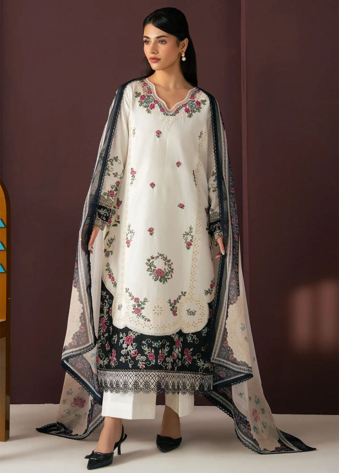 Namah by Xenia Formals Unstitched Embroidered Lawn 3 Piece Suit XF26UNL 08 - ECLIPSE - Festive Collection
