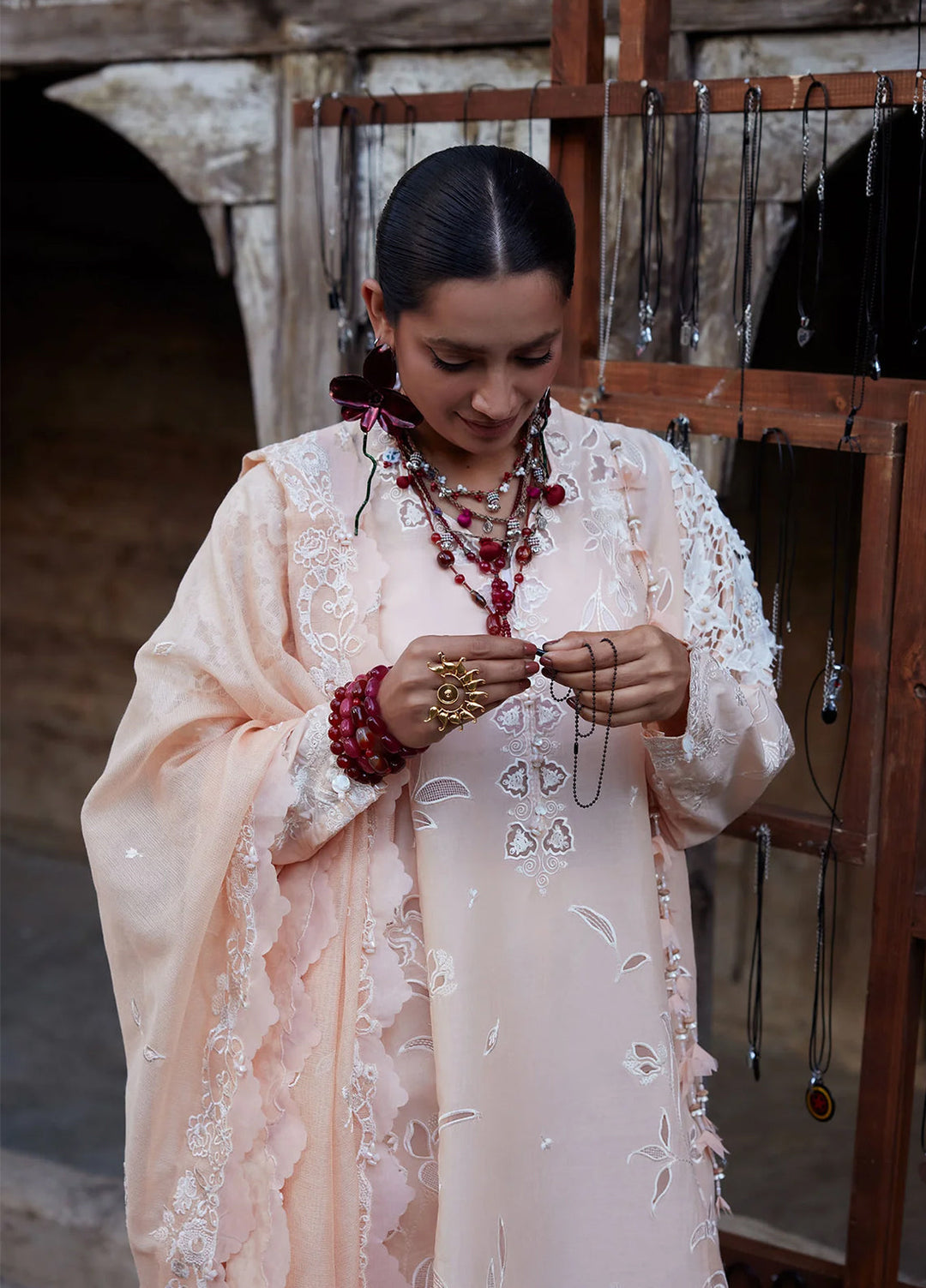 Kashmee Legacy by Elan Unstitched Embroidered Lawn 3 Piece Suit EL26ULKL Noorai EL26-06A - Festive Collection