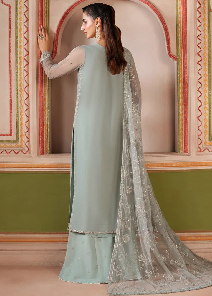 Falesia by Zarif Embroidered Net Suits Unstitched 3 Piece ZR25UF HF-05 Dinaar - Formals Collection