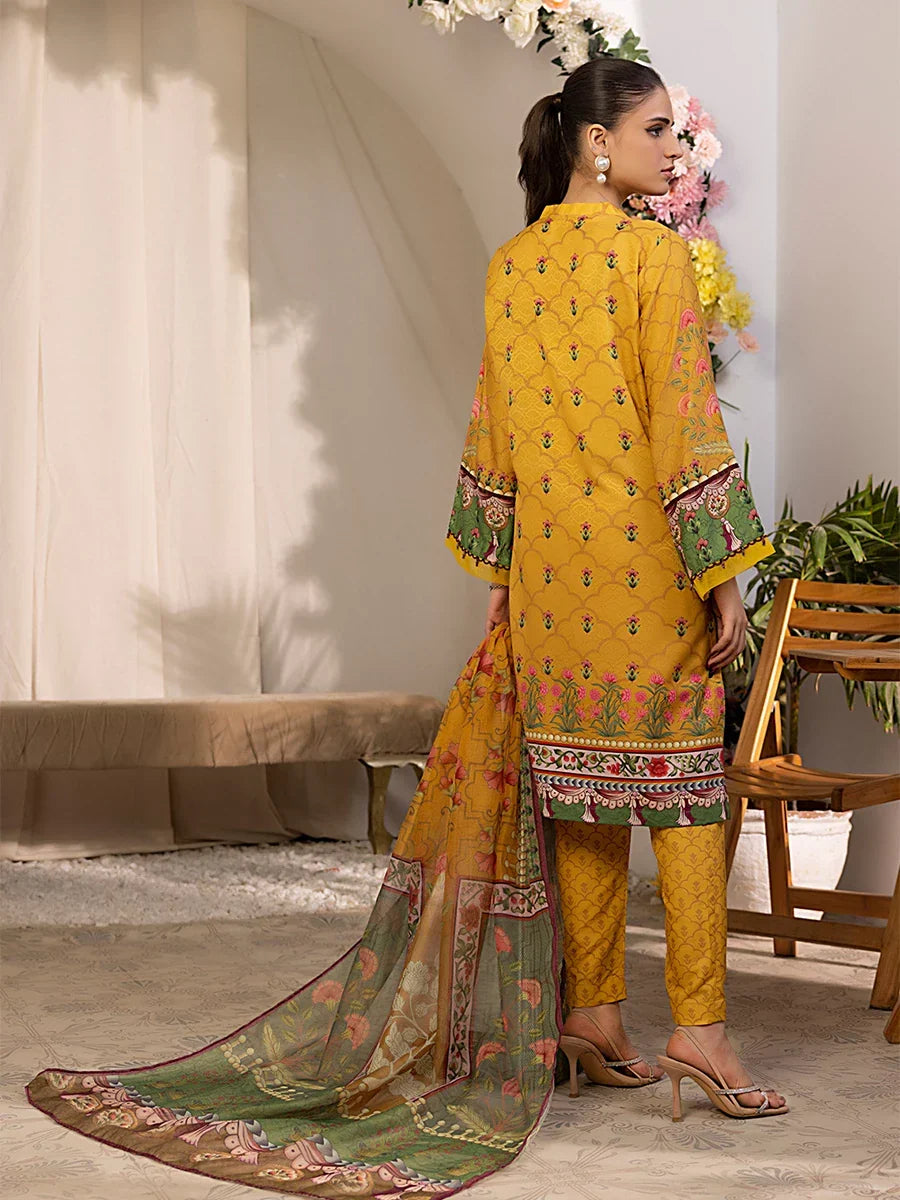 Salitex Women Embroidered Dobby 3 Piece Suit SPL3PEC041 - Summer Collection