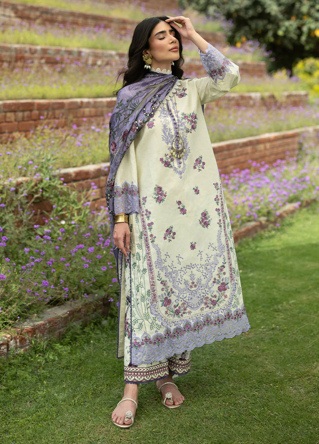 Zainab Chottani Unstitched Embroidered Jacquard 3 Piece Suit ZC26ULE Kyra 04 - Eid Collection