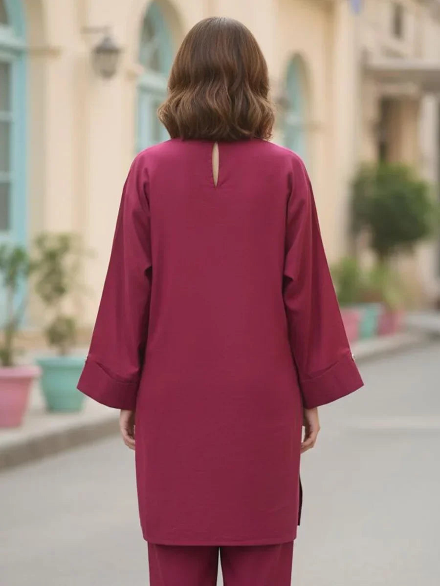 Salitex Women Solids Crepe 2 Piece Suit SS25PBC701 - Summer Collection