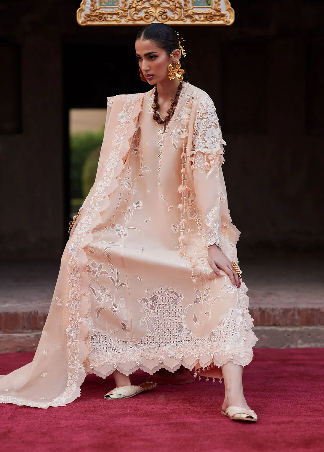 Kashmee Legacy by Elan Unstitched Embroidered Lawn 3 Piece Suit EL26ULKL Noorai EL26-06A - Festive Collection