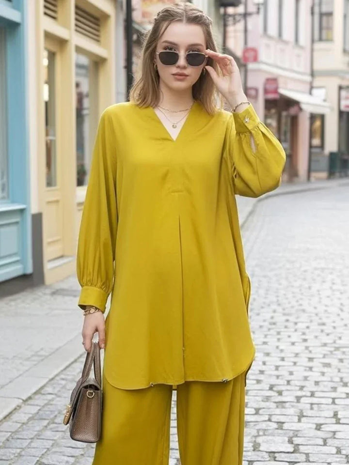 Salitex Women Solids Crepe 2 Piece Suit SS25PBC699 - Summer Collection