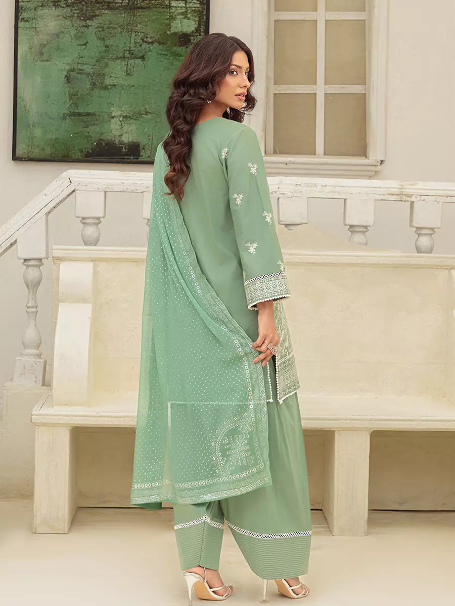Salitex Unstitched Embroidered Cambric 3 Piece Suit UNS7MK001UT - Festive Collection