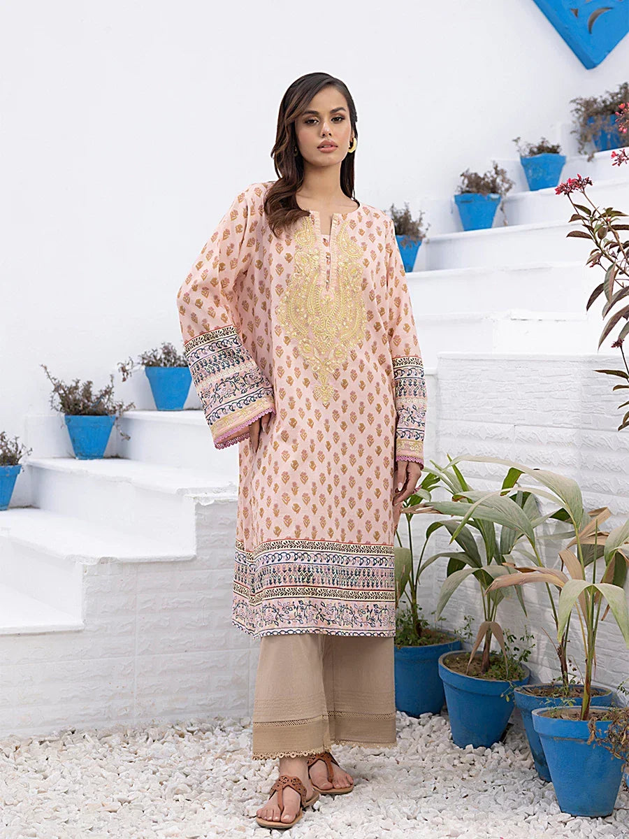 Salitex Women Embroidered 1 Piece Cambric Shirt SPL1PEE009 - Summer Collection