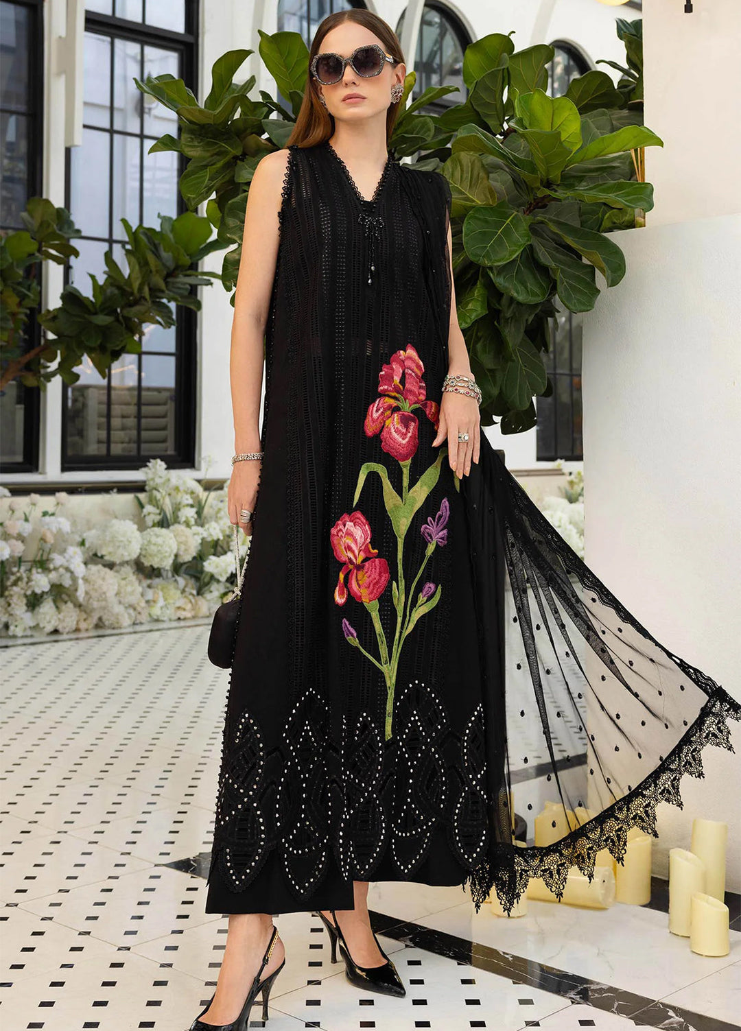 Maria B Unstitched Embroidered Lawn 3 Piece Suit MB26ULE D10 - Eid Collection