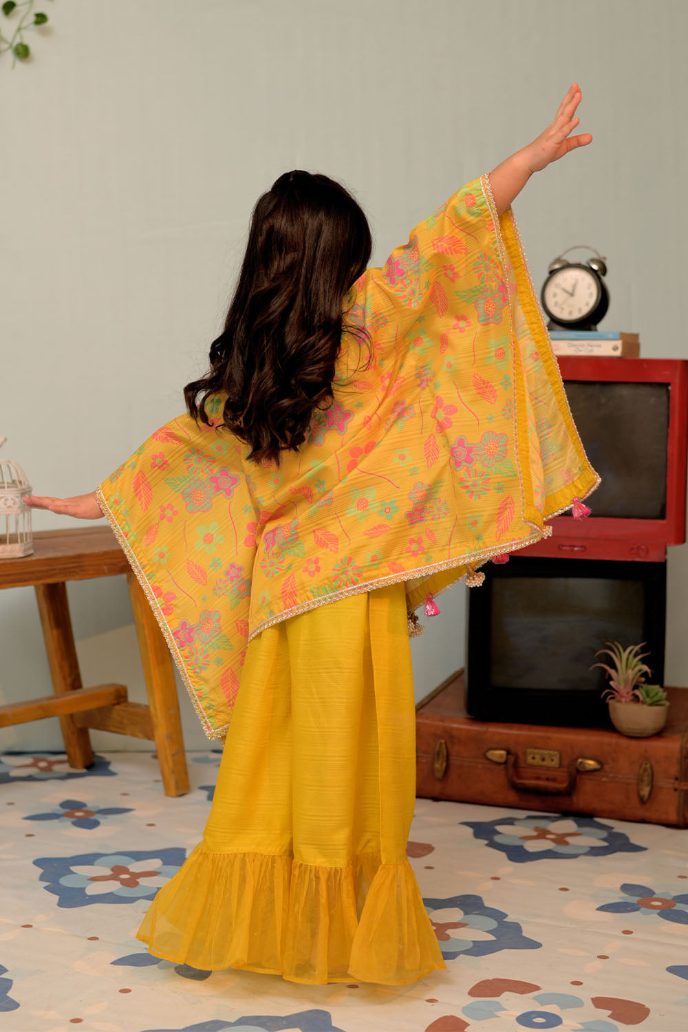 Senorita Kids RTW Dhani and Multicolor Formal 3 Piece Suit Taser Silk KDD-02871 - Summer Collection