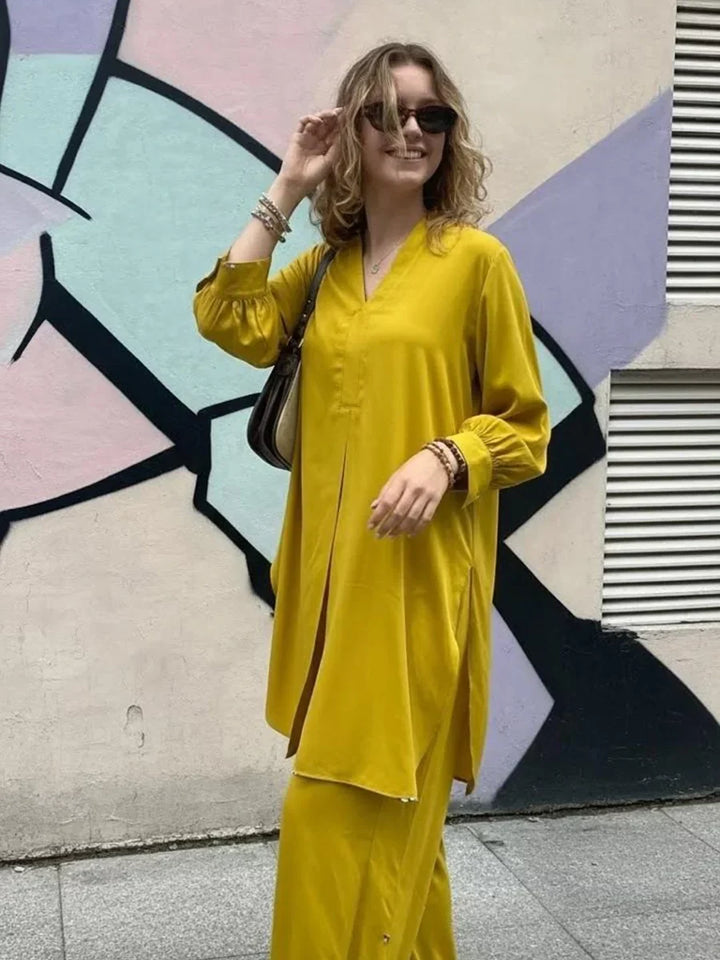 Salitex Women Solids Crepe 2 Piece Suit SS25PBC699 - Summer Collection