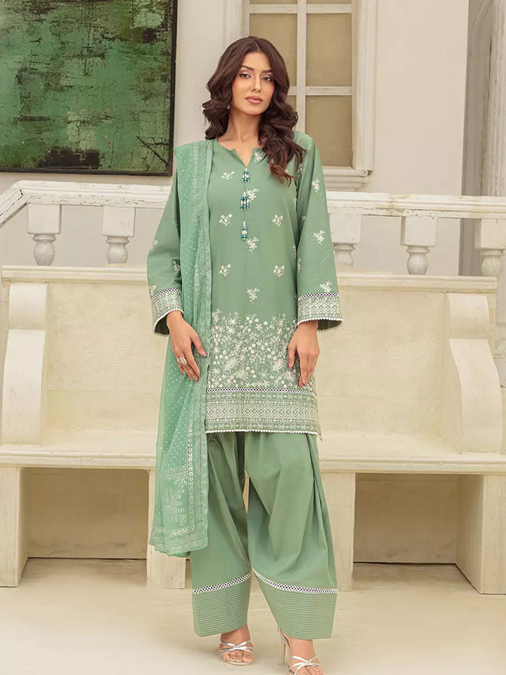 Salitex Unstitched Embroidered Cambric 3 Piece Suit UNS7MK001UT - Festive Collection