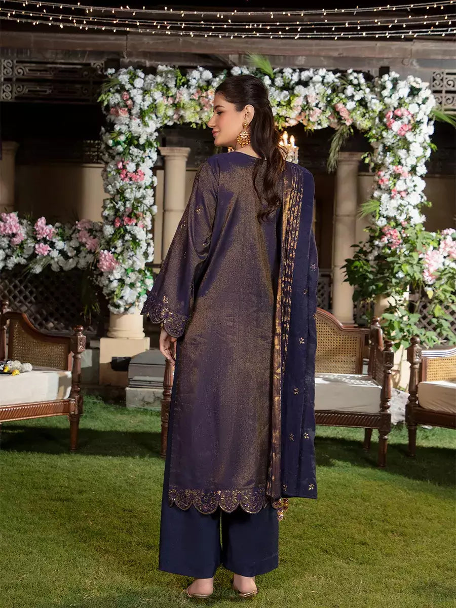 Jashn e Noor by Salitex Unstitched Embroidered 3 Piece Khaddi Net SUNW7NO084 - Summer Collection