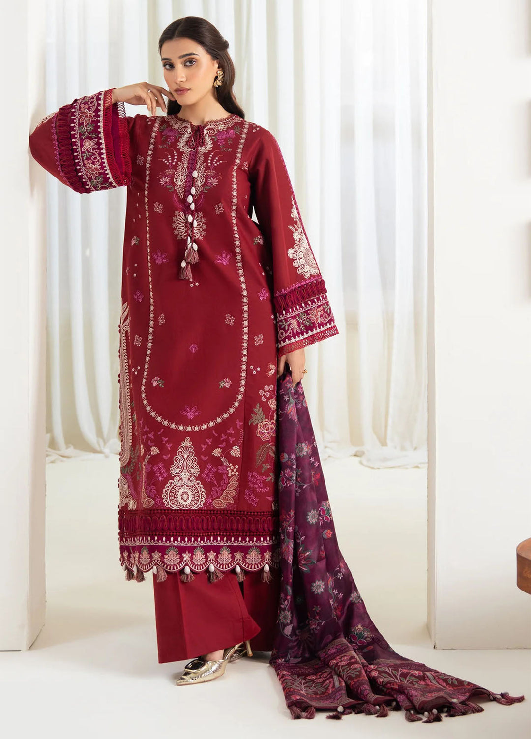 Namah by Xenia Formals Unstitched Embroidered Lawn 3 Piece Suit XF26UNL 07 - EMBRACE - Festive Collection