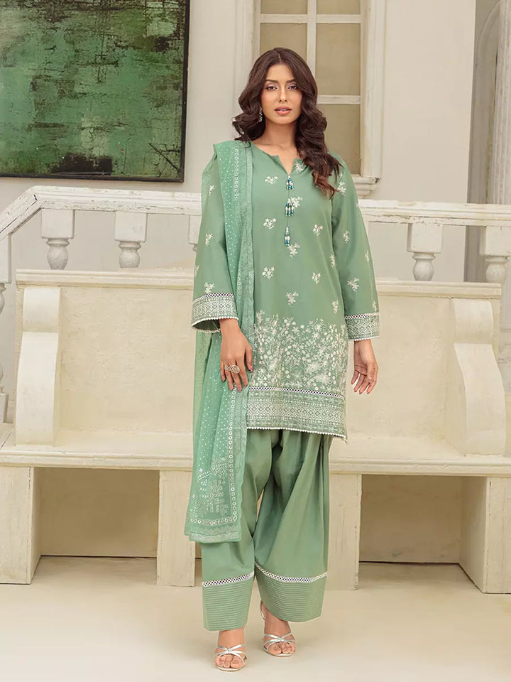 Salitex Unstitched Embroidered Cambric 3 Piece Suit UNS7MK001UT - Festive Collection