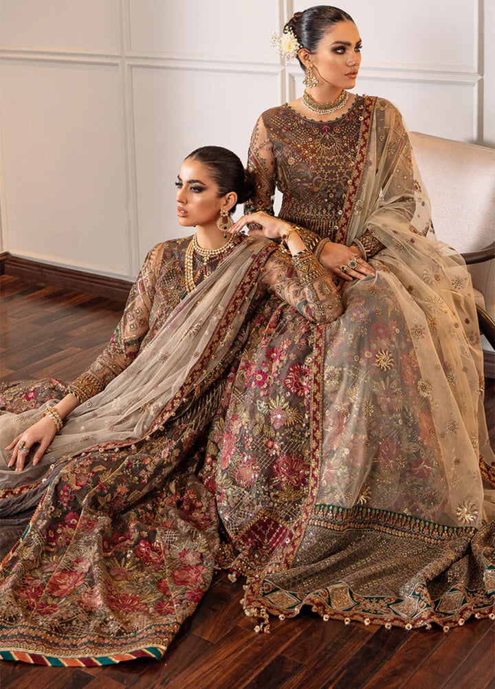 Chantelle by Baroque Unstitched Embroidered Net 3 Piece Suit BQ26UCF EC-02 - Festive Collection