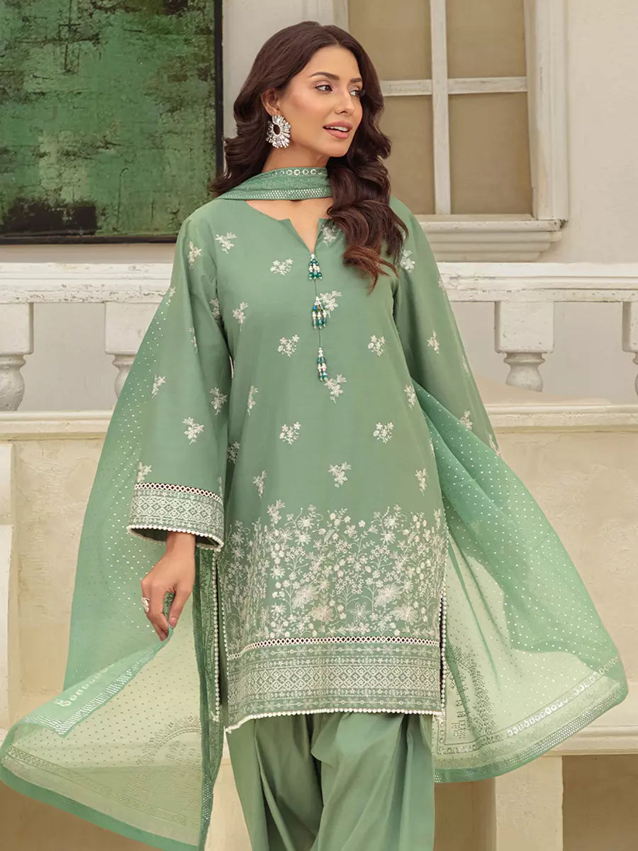 Salitex Unstitched Embroidered Cambric 3 Piece Suit UNS7MK001UT - Festive Collection