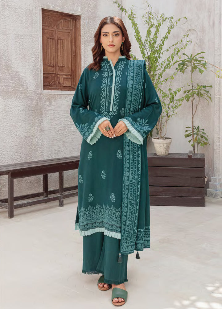 Lakhany Printed Pashmina Suits Unstitched 3 Piece LSM25LP LG-RK-0082-C - Winter Collection