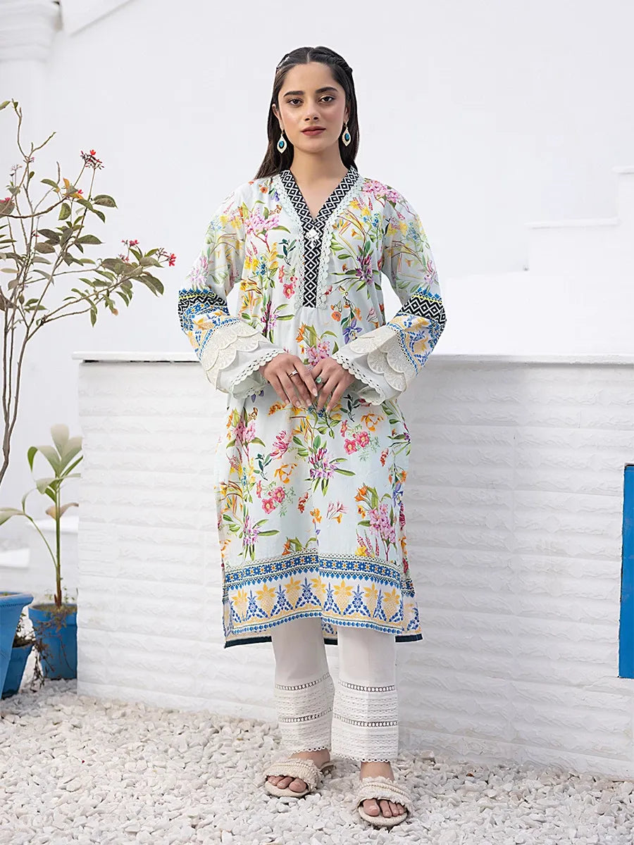 Salitex Women Embroidered 1 Piece Cambric Shirt SPL1PEE008 - Summer Collection