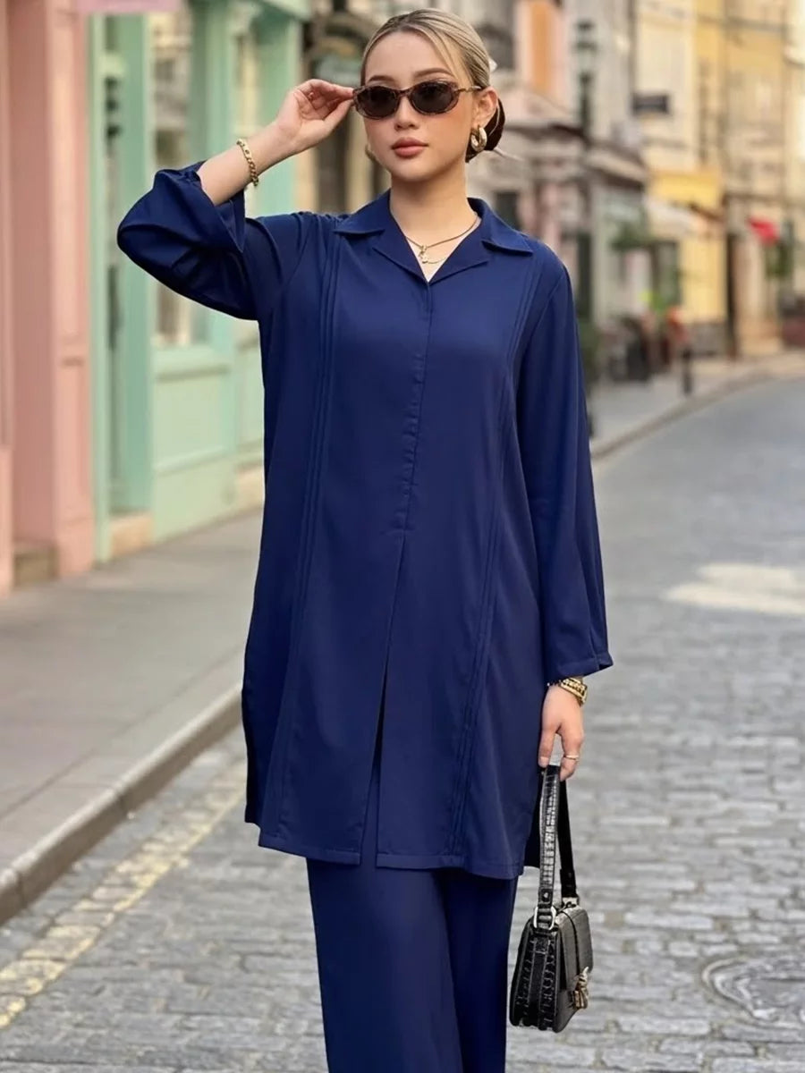 Salitex Women Solids Crepe 2 Piece Suit SS25PBC695 - Summer Collection