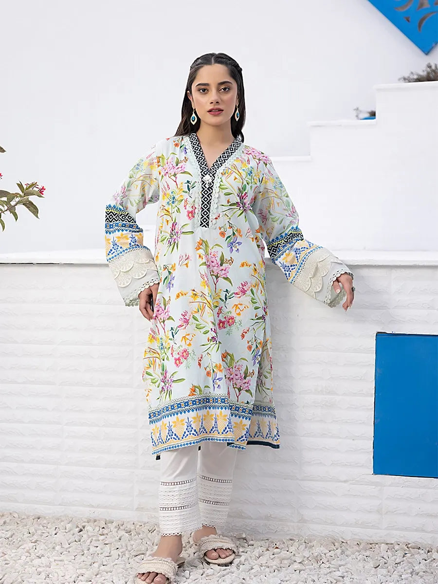 Salitex Women Embroidered 1 Piece Cambric Shirt SPL1PEE008 - Summer Collection