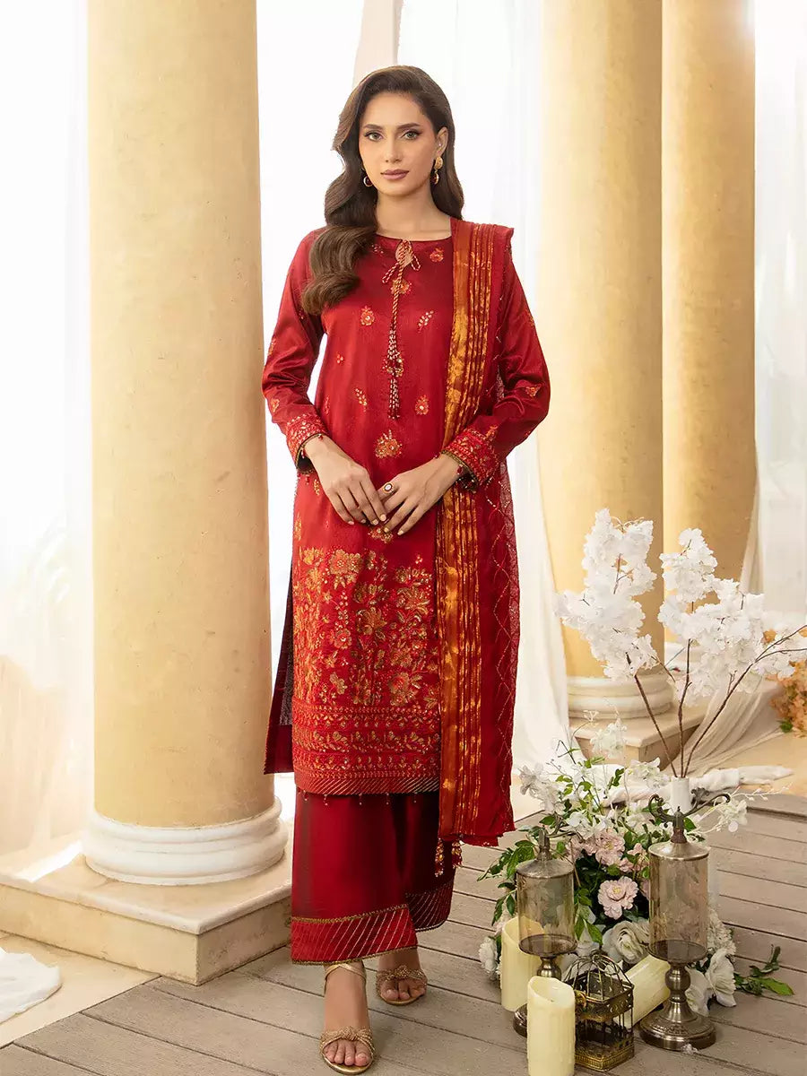 Jashn e Noor by Salitex Unstitched Embroidered 3 Piece Net SUNW7NO083 - Summer Collection