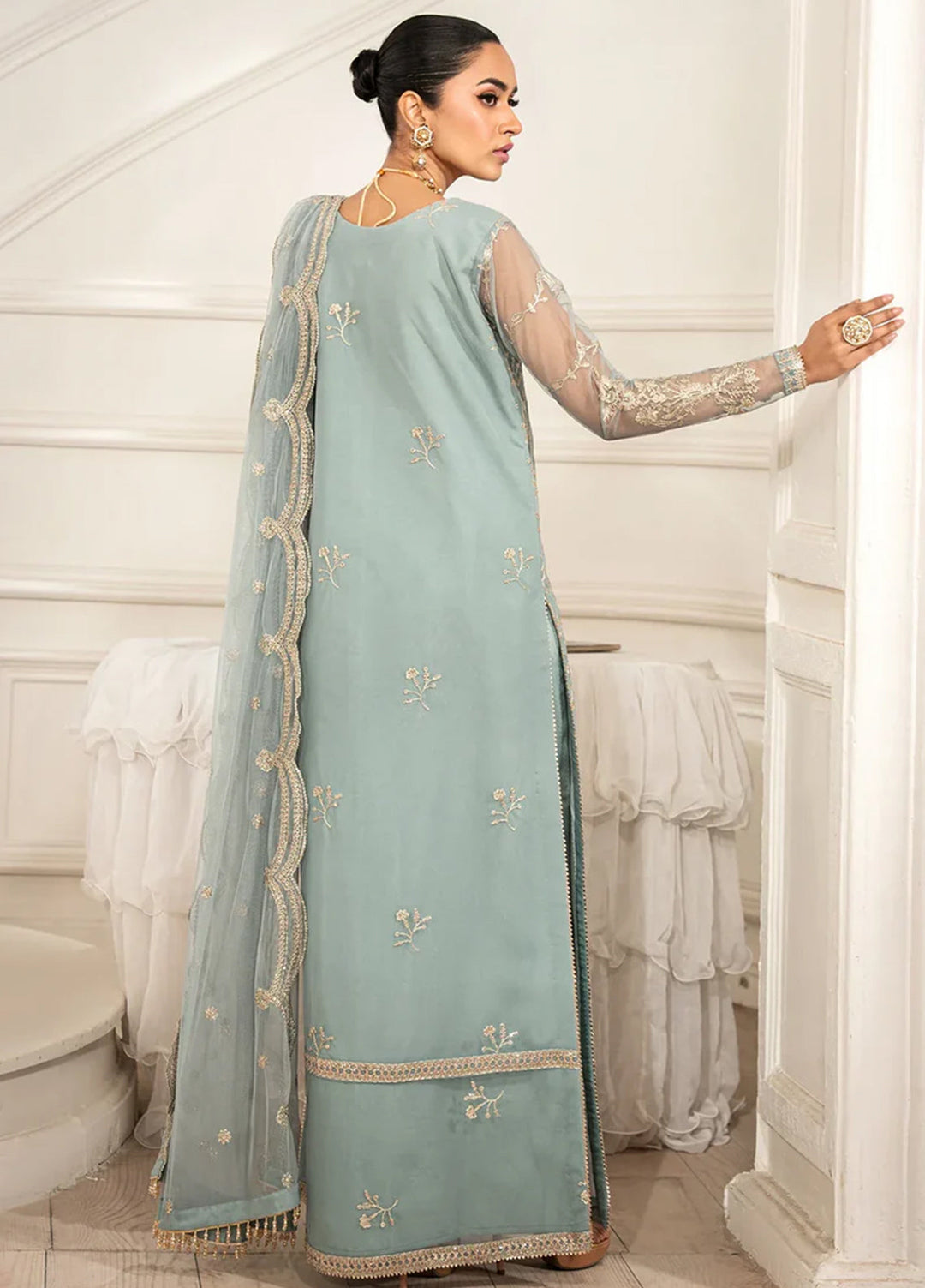 Zarif Embroidered Net Suit Unstitched 3 Piece ZR25UF ZFE-01 Lydia - Formals Collection