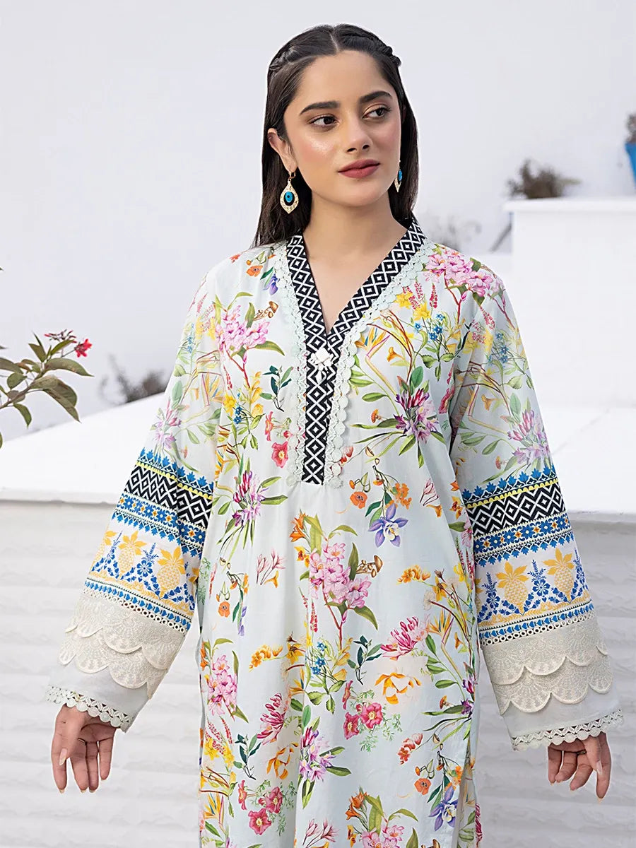Salitex Women Embroidered 1 Piece Cambric Shirt SPL1PEE008 - Summer Collection