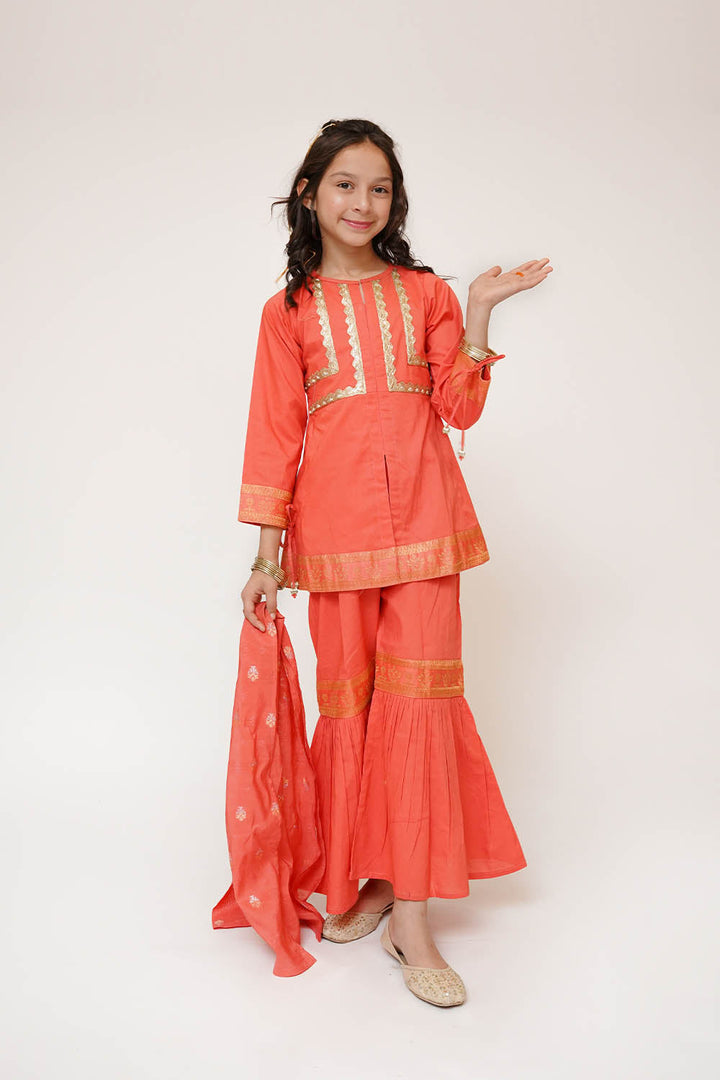 Senorita Kids RTW Embroidered Cotton 3 Piece Suit KBD-03450 Eid Collection